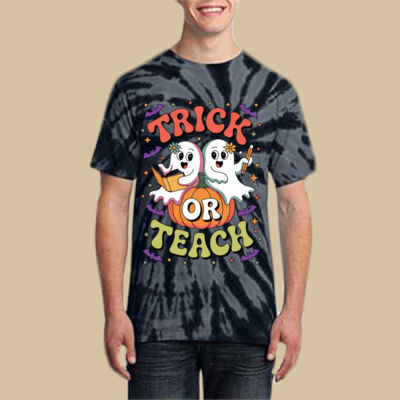 Adult Tie-Dye T-Shirt - Fall- Trick Or Teach Thumbnail