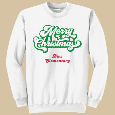 Adult Crewneck - Winter Holidays - Merry Christmas - Green & Red Thumbnail