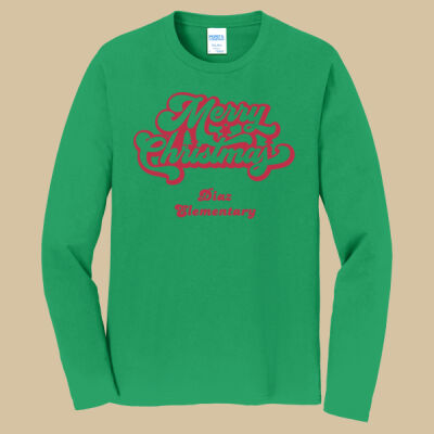 Adult Long Sleeve Shirt - Winter Holidays - Merry Christmas - Red Thumbnail