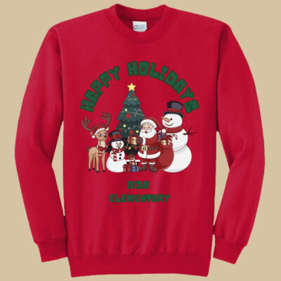 Adult Crewneck - Winter Holidays - Happy Holidays - Green Thumbnail