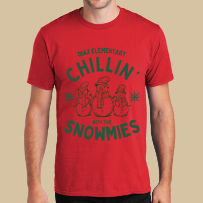 Adult T-Shirt - Winter Holidays - Chillin' - Green Thumbnail
