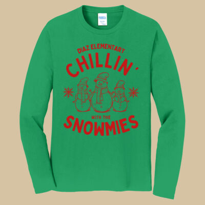 Adult Long Sleeve Shirt - Winter Holidays - Chillin' - Red Thumbnail