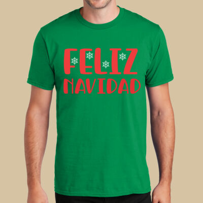 Adult T-Shirt - Winter Holidays - Feliz Navidad - Red Thumbnail