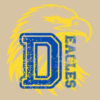 Distressed D & Yellow Eagle - Blue Thumbnail
