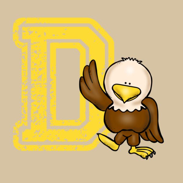 Distressed D & Baby Eagle - Yellow Thumbnail